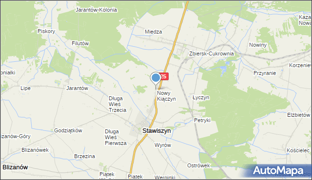 mapa Nowy Kiączyn, Nowy Kiączyn na mapie Targeo